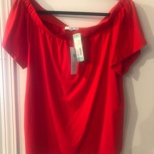 Red Q&A 2X Off Shoulder Top, stitch fix